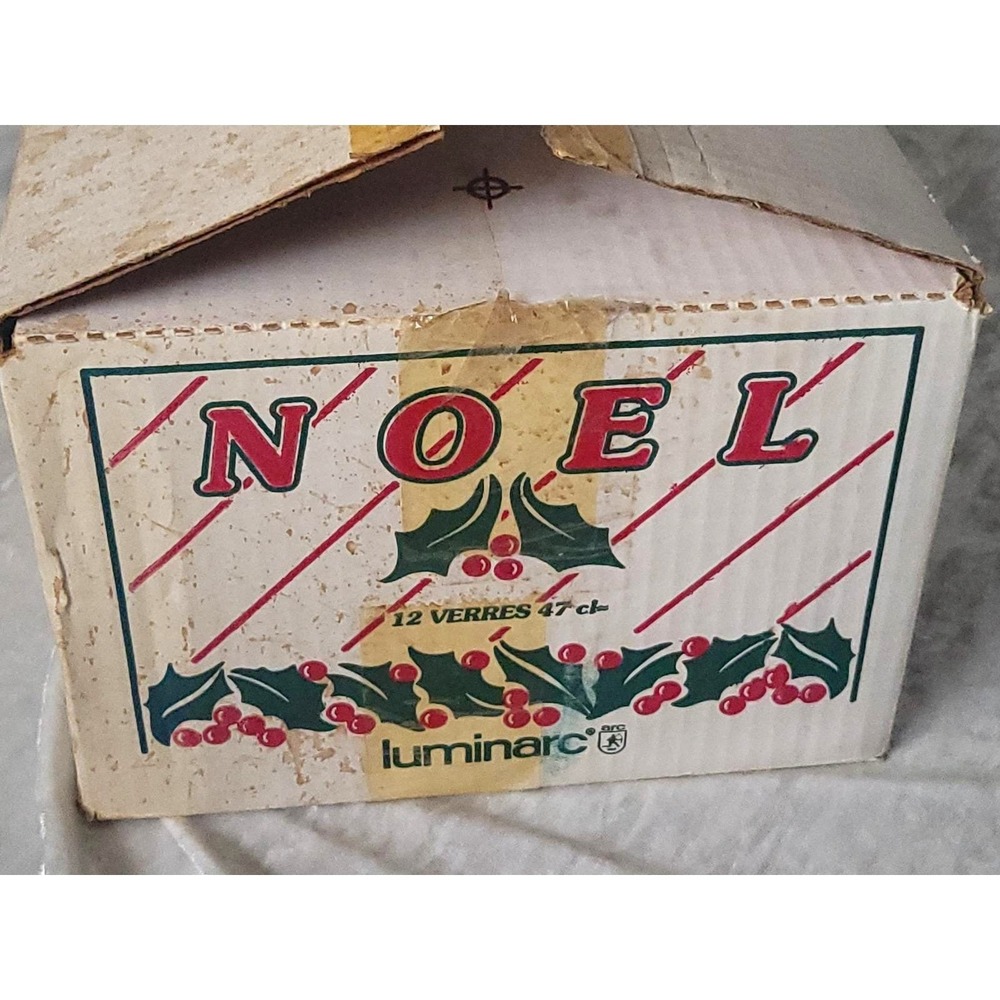 12 NEW Luminarc Noel Christmas Tree Glasses Vintage 16oz Cooler Tumblers Holiday - Picture 7 of 8